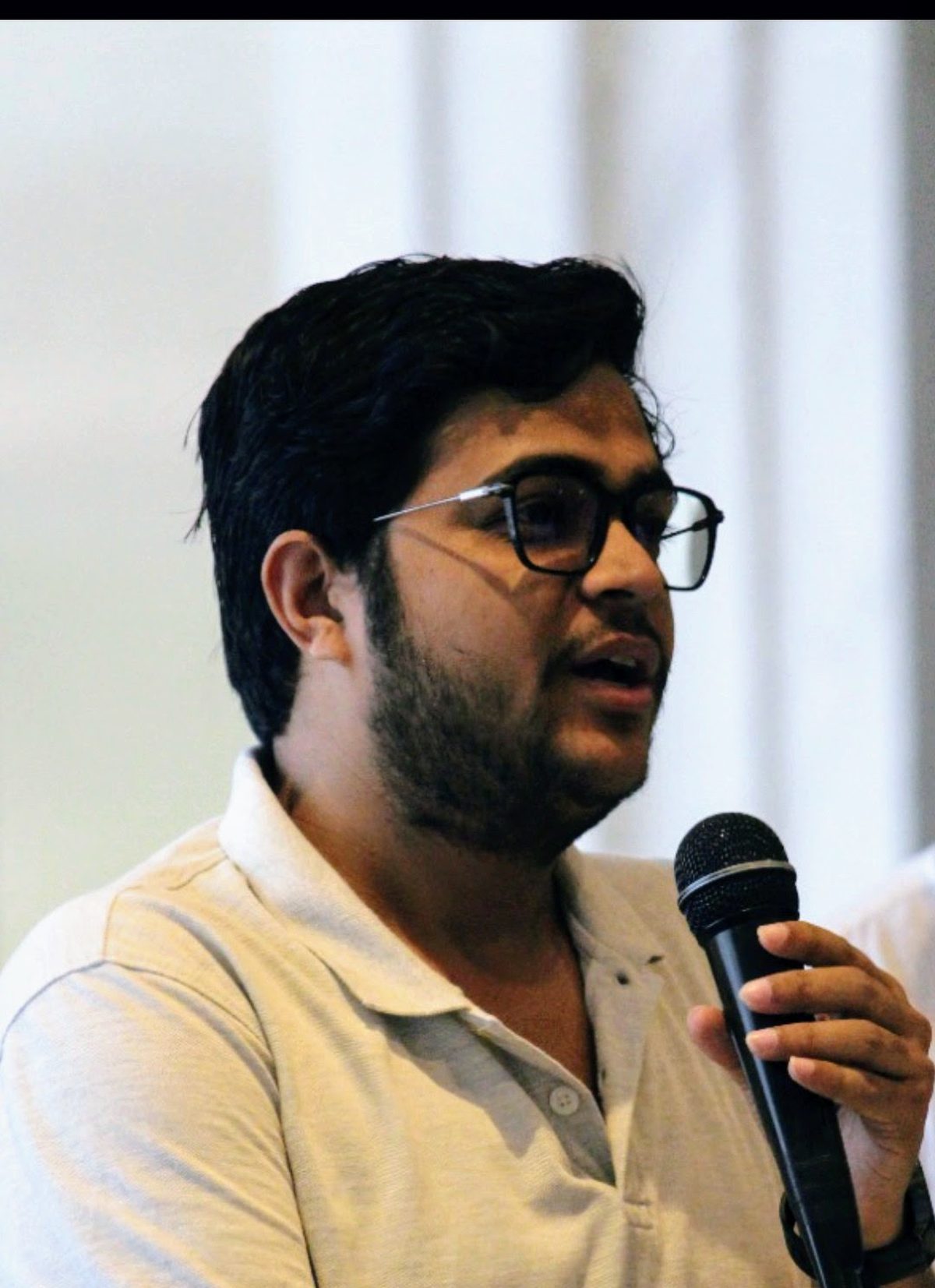 Saurabh on a podcast or panel